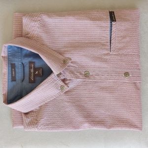 Eddie Bauer Short Sleeve Striped Cotton Button Down